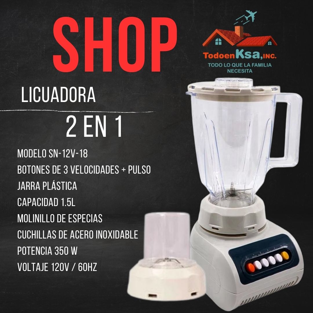 Licuadora con procesador de alimentos foto 1