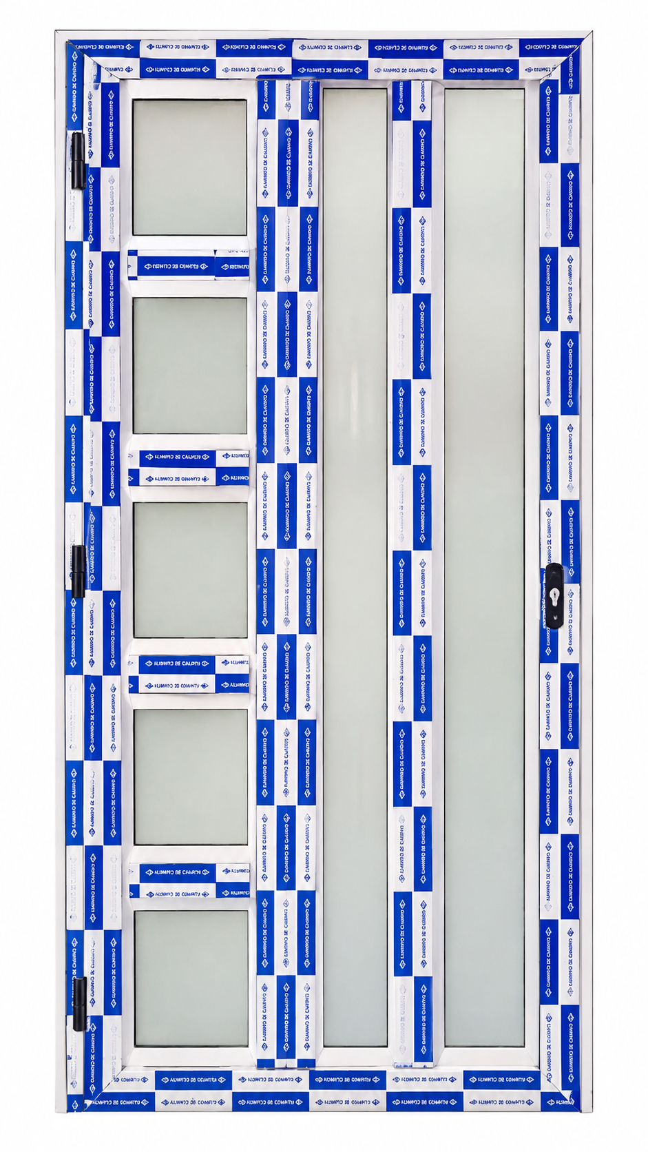 Puerta de aluminio de 7 divisiones foto 1
