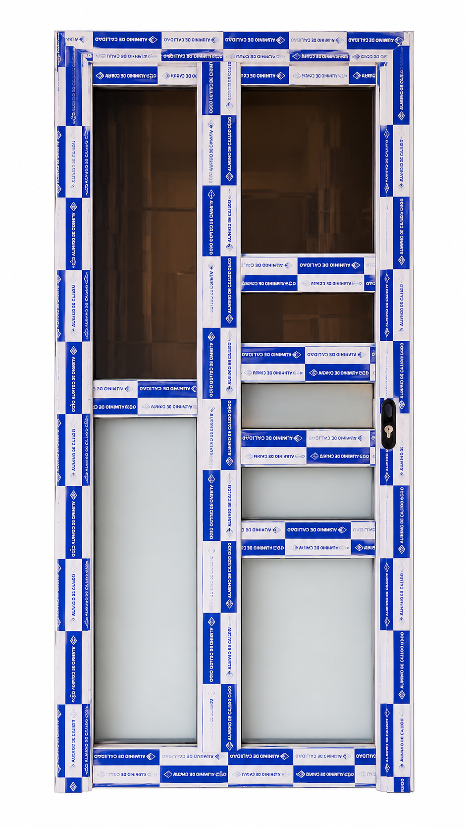 Puerta de cristal con 6 divisiones foto 3