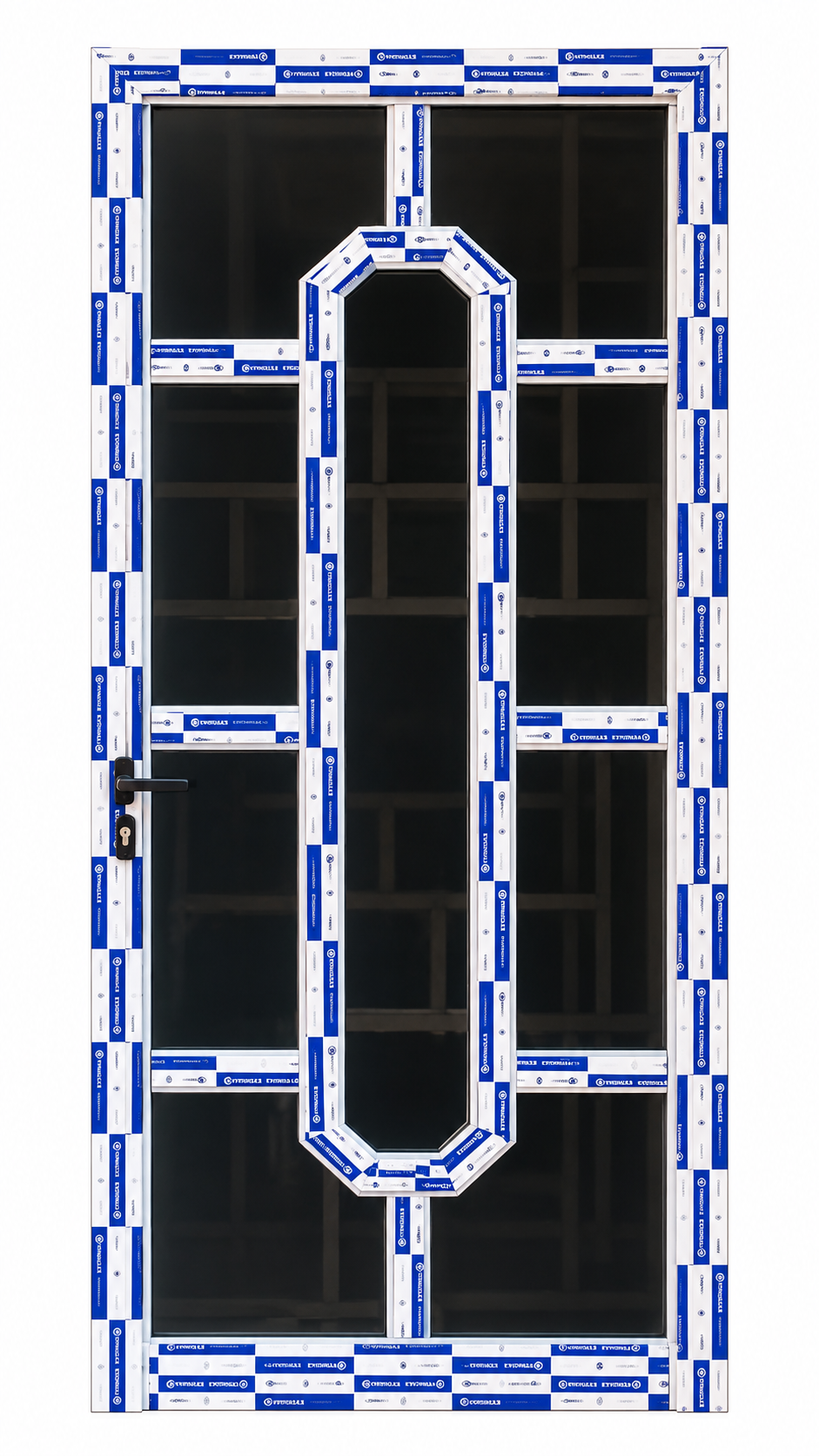 Puerta de cristal con 9 divisiones foto 2