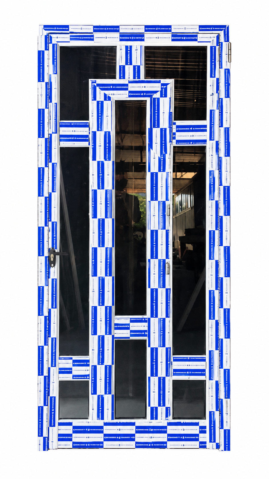 Puerta de crisrtal con 8 divisiones foto 1