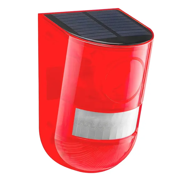 Alarma solar con sensor de movimiento, sirena y luz LED foto 1